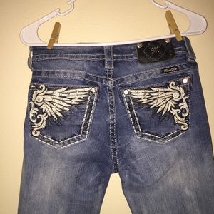 Miss me wing boot cut jeans